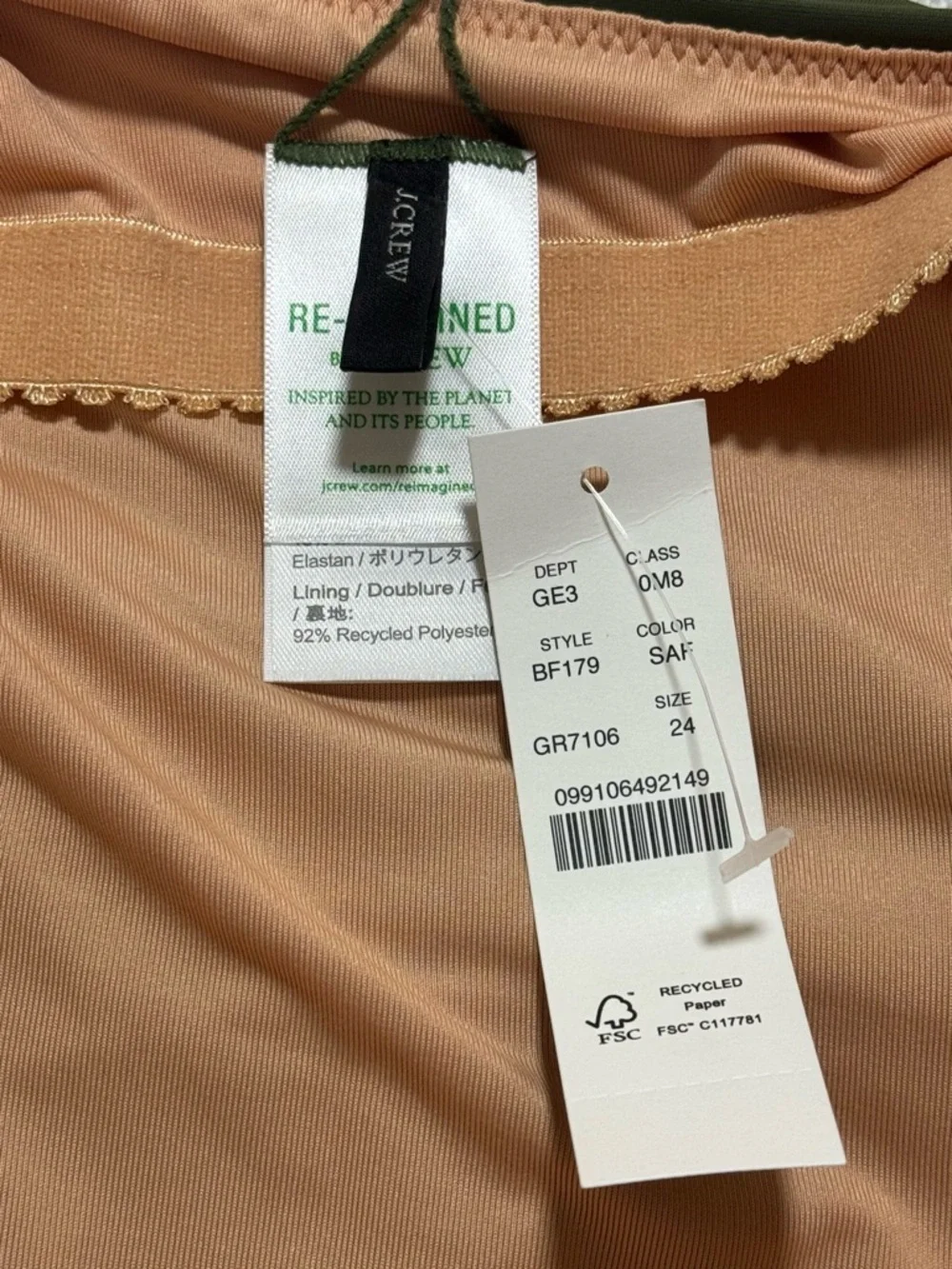 J.Crew Plus Sz 25 Ruched Front Wide Straps Olive Green Ruched One-Piece Swimsuit